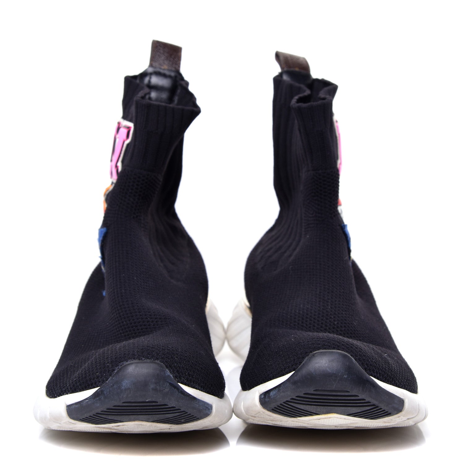 Louis Vuitton Stretch Fabric LV Black Heart Sock Sneaker 39 Black 3 of 11