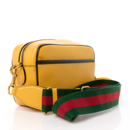 Gucci X ADIDAS Textured Dollar Calfskin Web Trefoil Logo Small Messenger Bag Crop Black 3 of 11