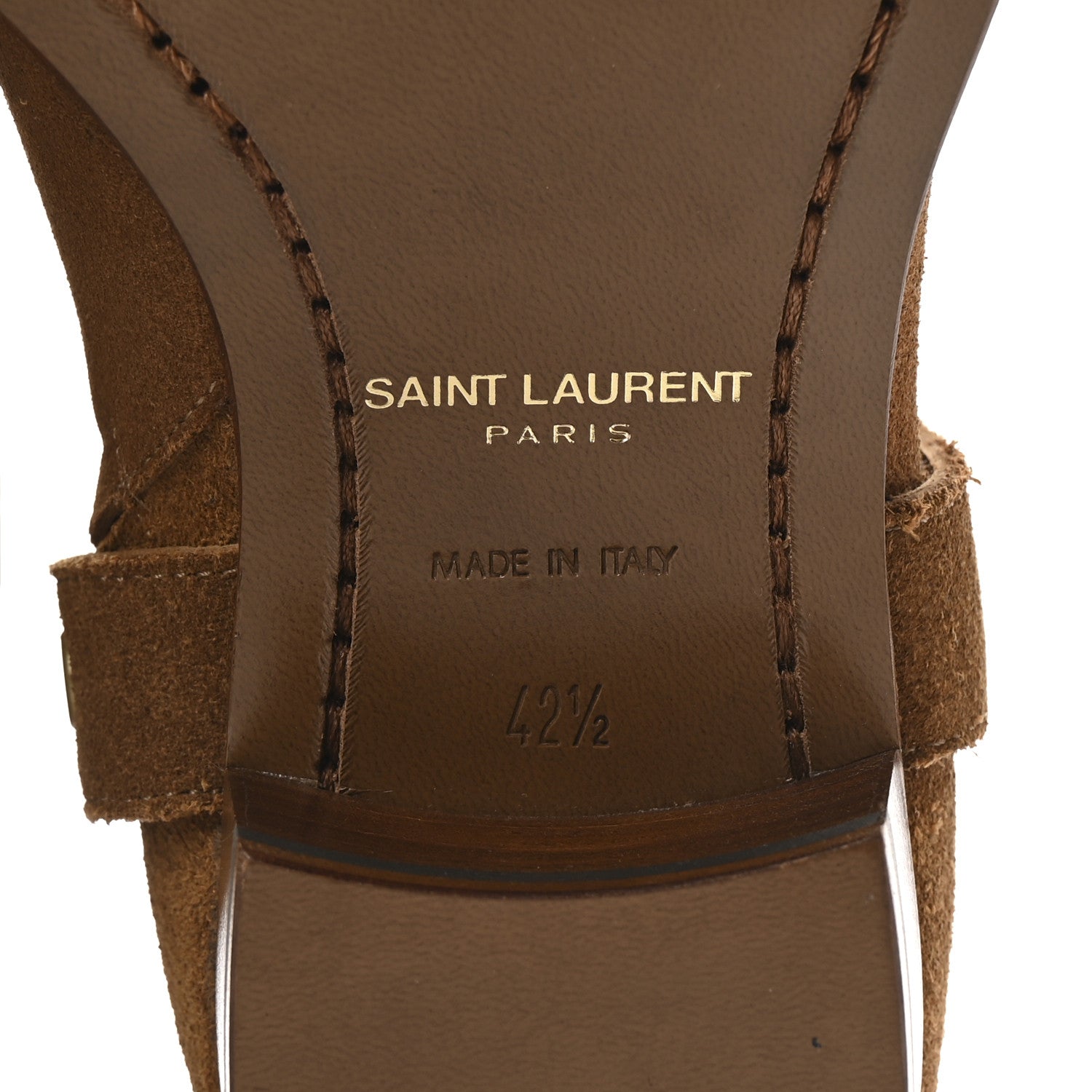 Saint Laurent Suede Calfskin Mens Wyatt Harness Boots 42.5 Land 7 of 9