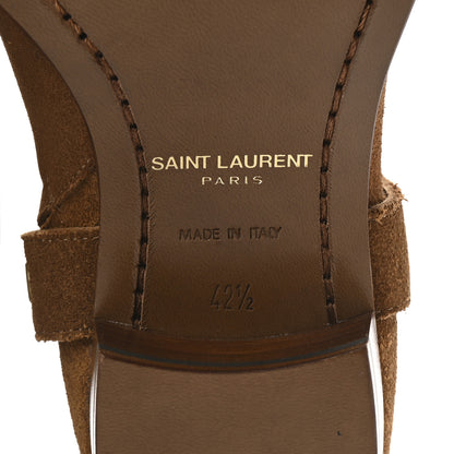 Saint Laurent Suede Calfskin Mens Wyatt Harness Boots 42.5 Land 7 of 9