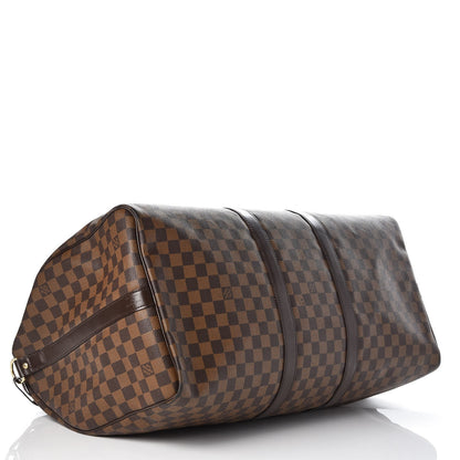 Louis Vuitton Damier Ebene Keepall Bandouliere 55 4 of 17
