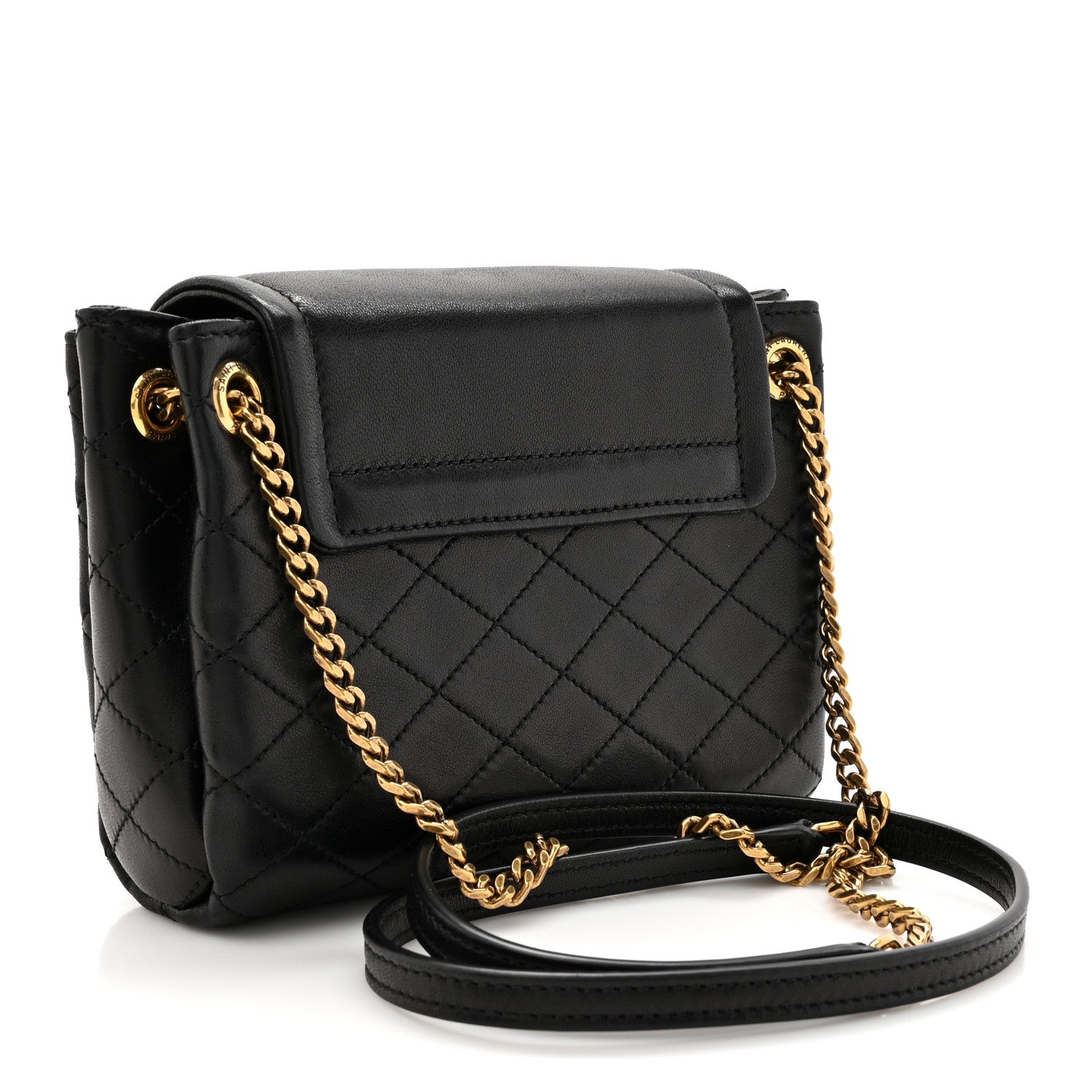 Saint Laurent Lambskin Quilted Monogram Mini Nolita Black 3 of 11