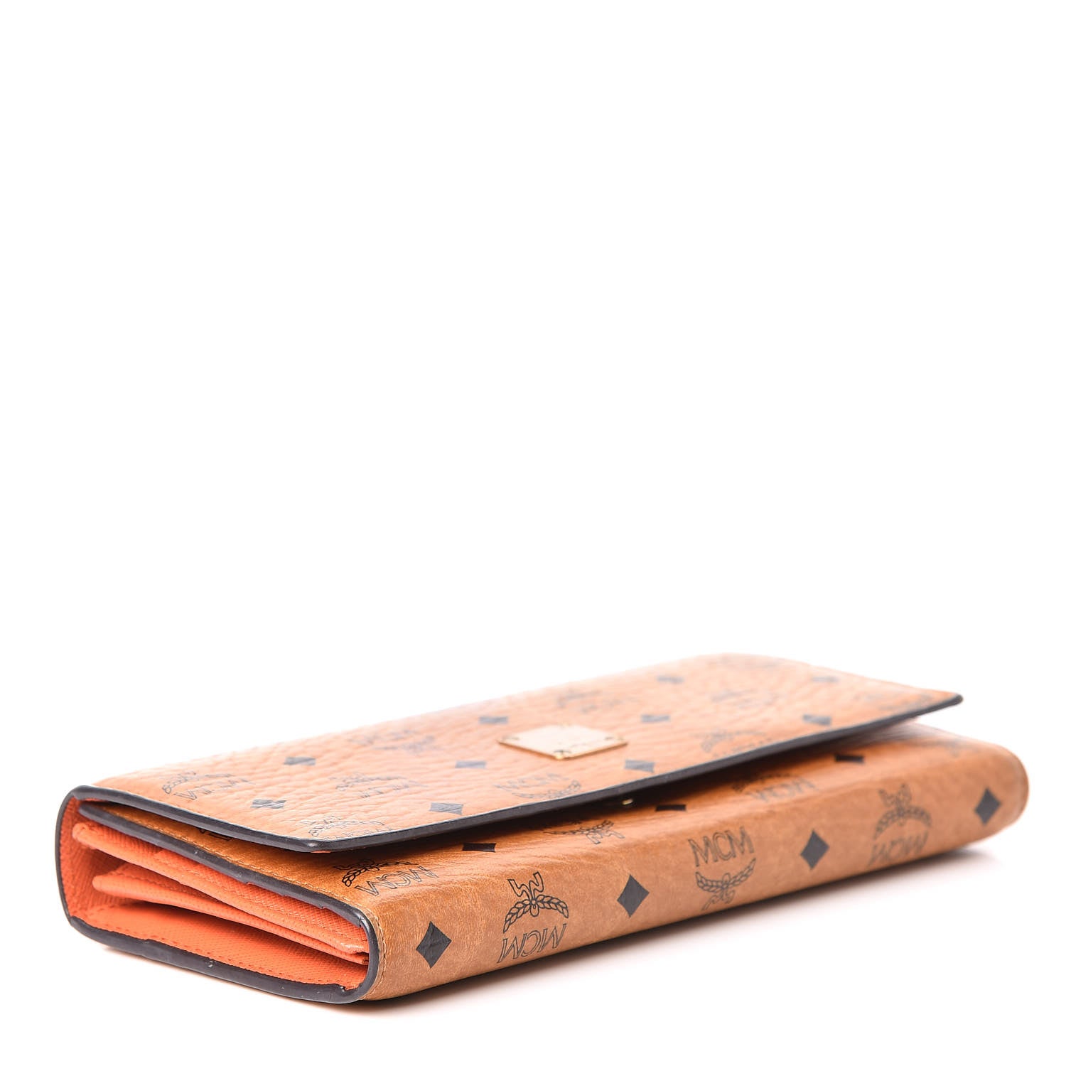 MCM Visetos Heritage Continental Flap Wallet Cognac 4 of 10