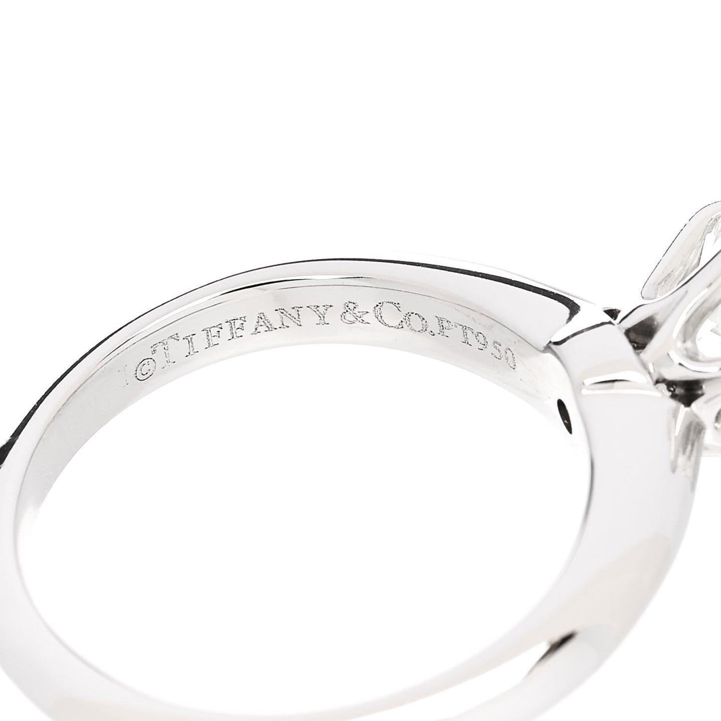 Platinum Diamond 1.03ct Solitaire Engagement Ring 45 3.5