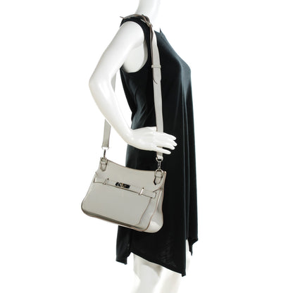 Hermes Taurillon Clemence Jypsiere 28 Gris Perle 12 of 21