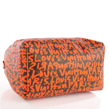 Louis Vuitton Monogram Graffiti Speedy 30 Orange 3 of 10