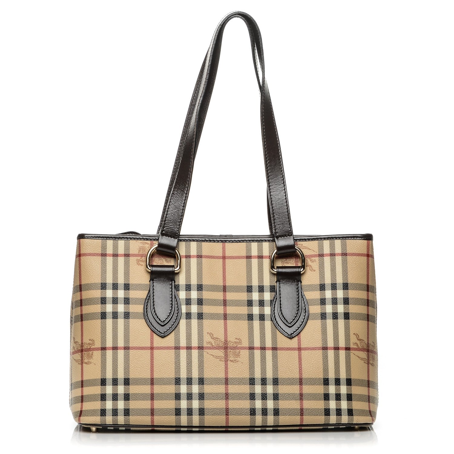 Burberry Haymarket Check Medium Regent Tote Chocolate 1 of 6