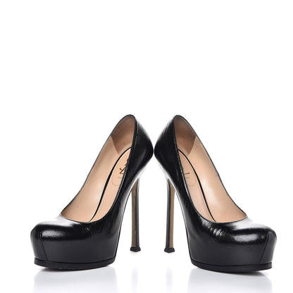 Saint Laurent Vernigolf Tribtoo 105 Platform Pumps 38.5 Black 6 of 11
