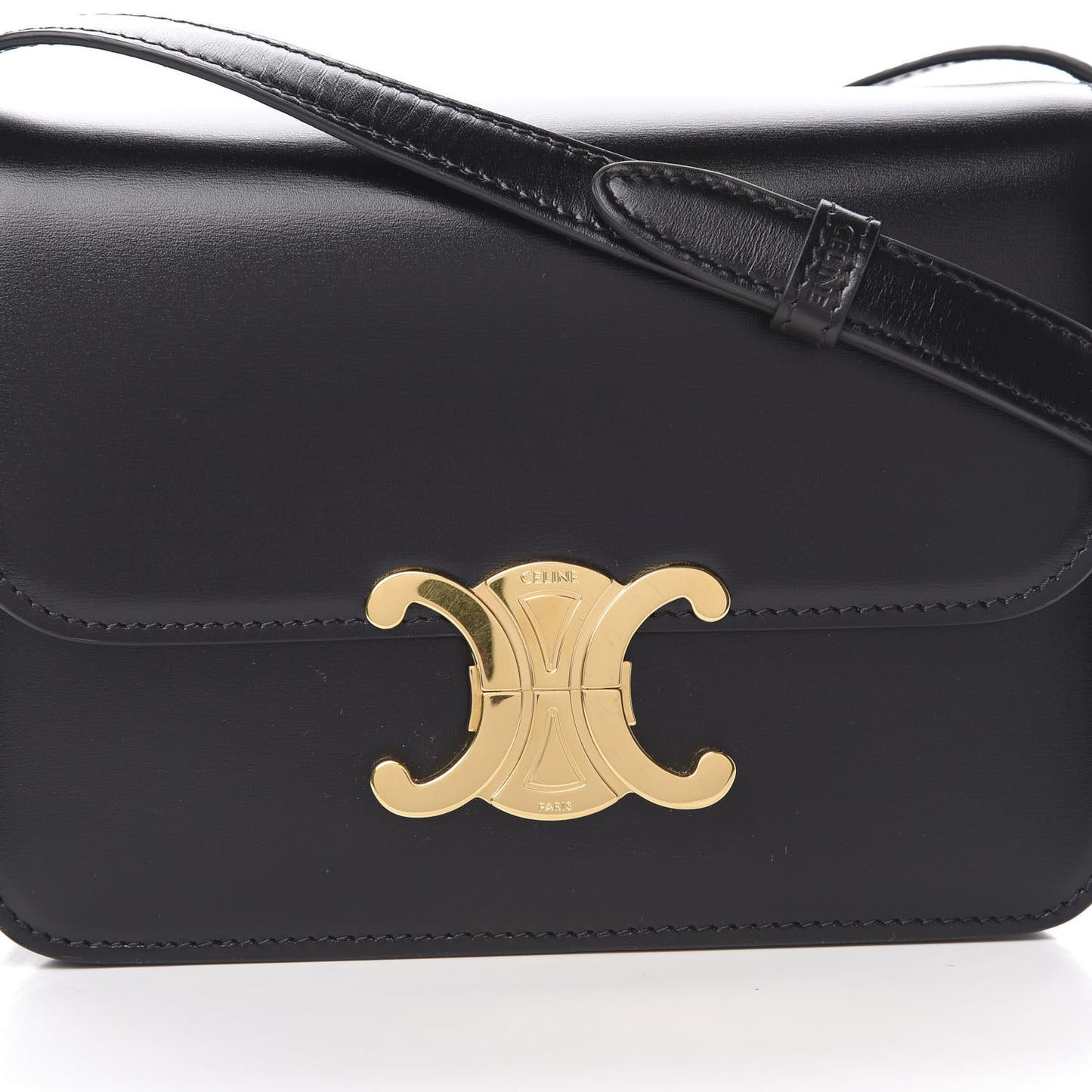 Shiny Calfskin Nano Triomphe Black