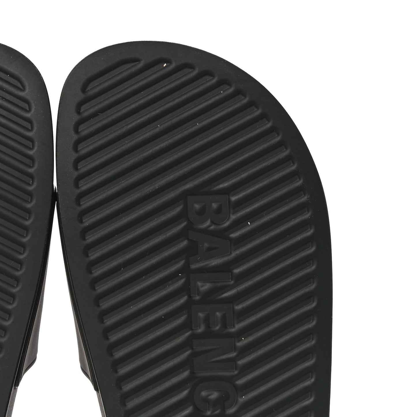 Rubber Womens Logo Pool Slide Sandals 40 Black White
