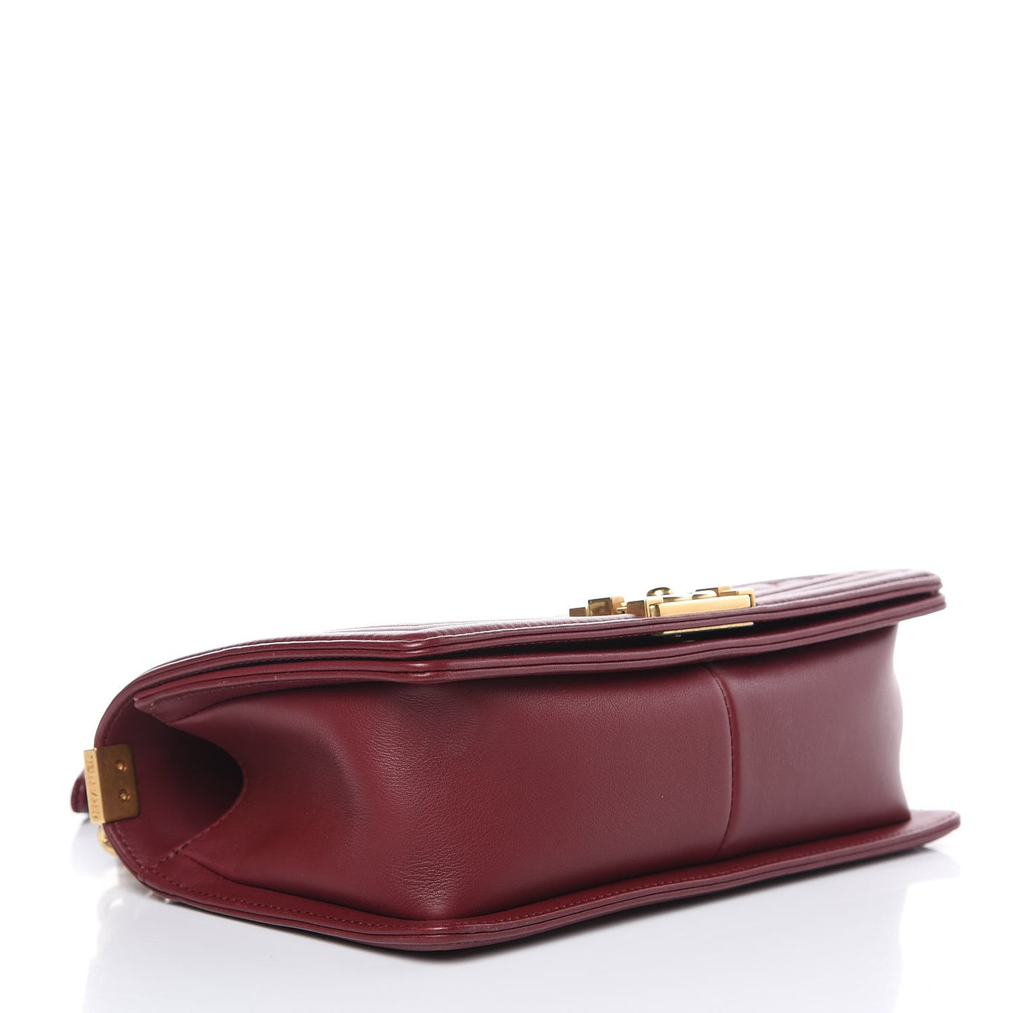 Calfskin Quilted Medium Boy Flap Burgundy
