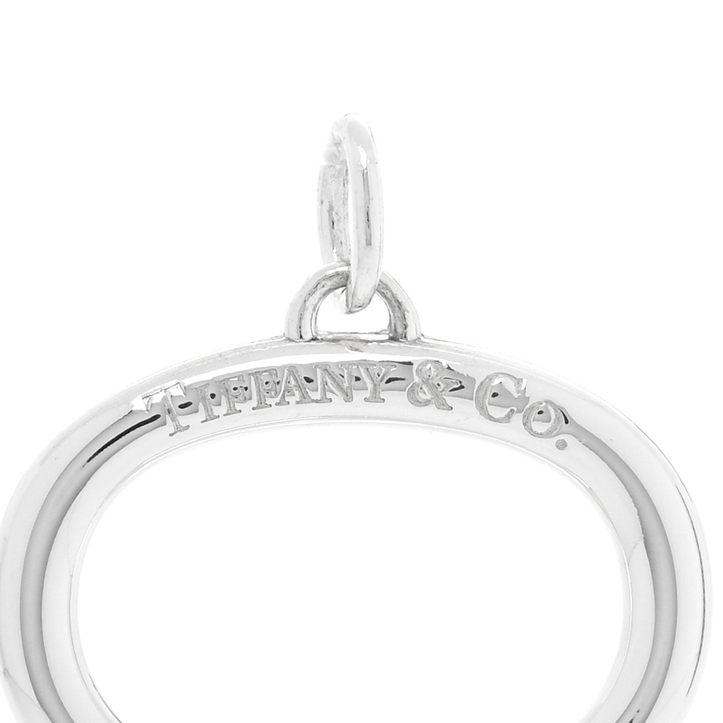 Sterling Silver Large Oval Key Pendant