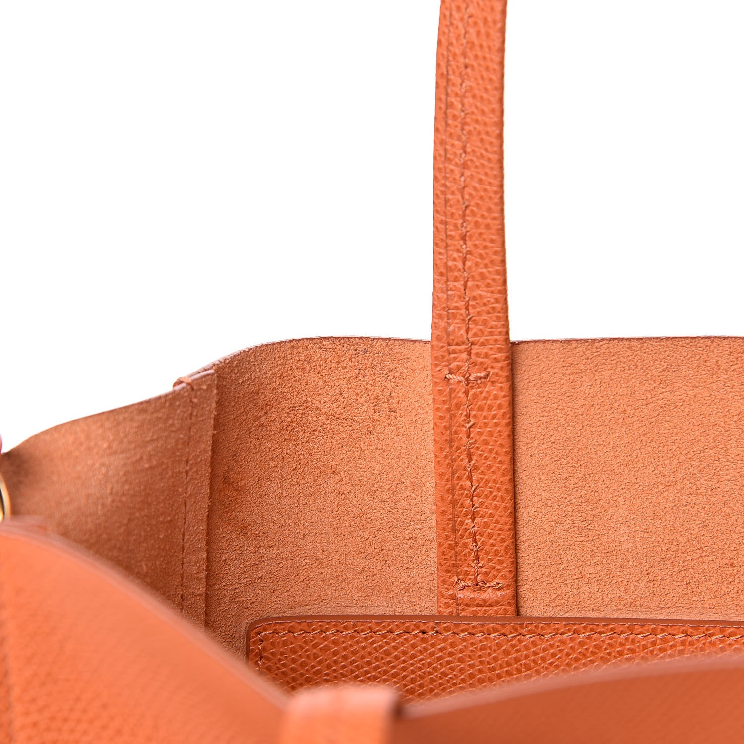 Celine Grained Calfskin Small Vertical Cabas Orange 7 of 11