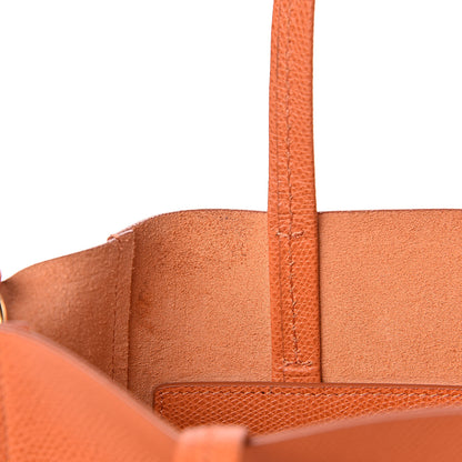 Celine Grained Calfskin Small Vertical Cabas Orange 7 of 11