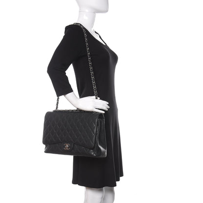 Chanel Caviar Quilted Maxi Double Flap Black 2 of 16