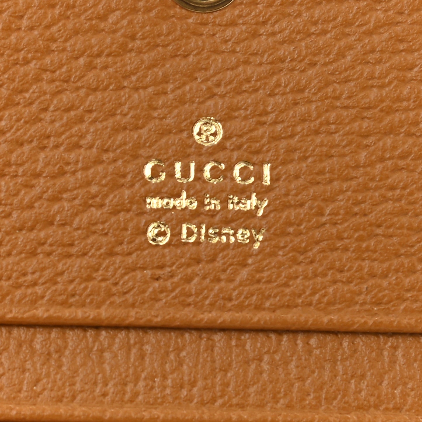 X DISNEY Mini Vintage GG Supreme Monogram Mickey Mouse Card Holder Wallet Beige Vintage Sun Oil