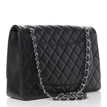 Chanel Lambskin Quilted Maxi Single Flap Black 2 of 7