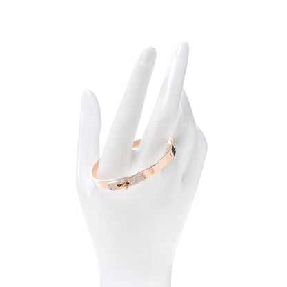 Hermes 18K Rose Gold Diamond PM Kelly Pave Bracelet SH 2 of 6