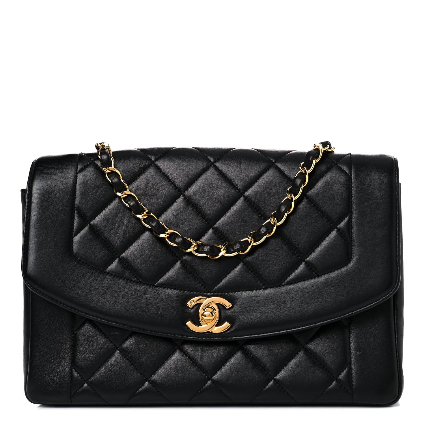 Chanel Lambskin Quilted Medium Single Flap Black 1 of 22