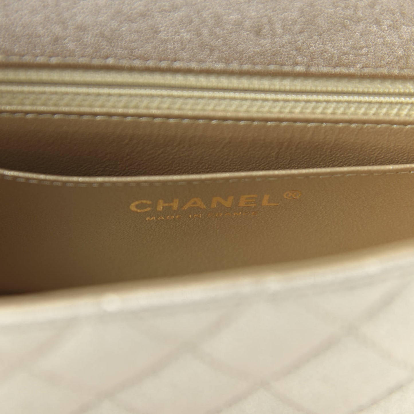 Metallic Lambskin Quilted Mini Rectangular Flap Gold