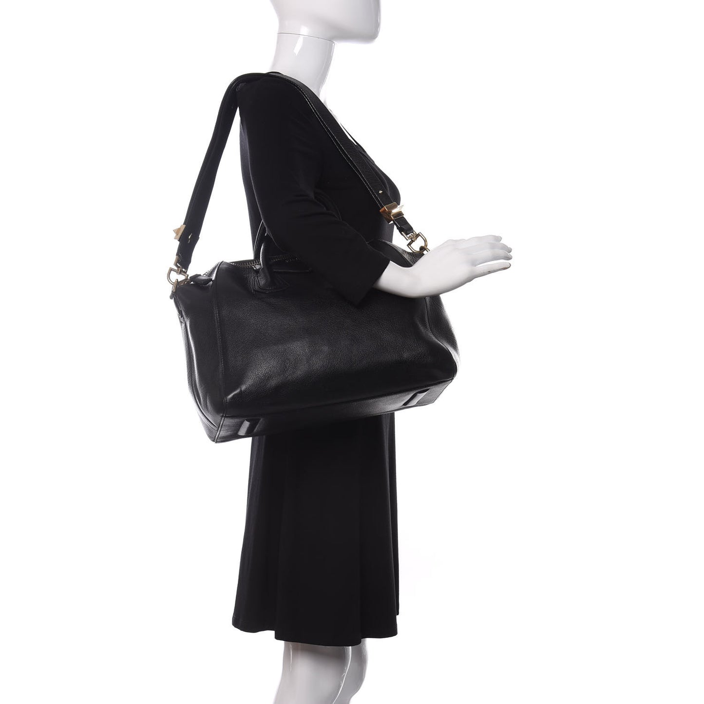 Sugar Goatskin Medium Antigona Black