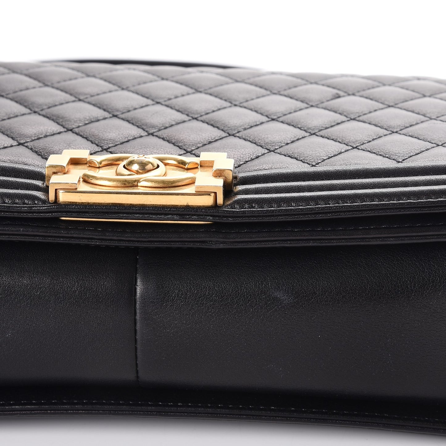 Calfskin Quilted New Medium Boy Flap Black