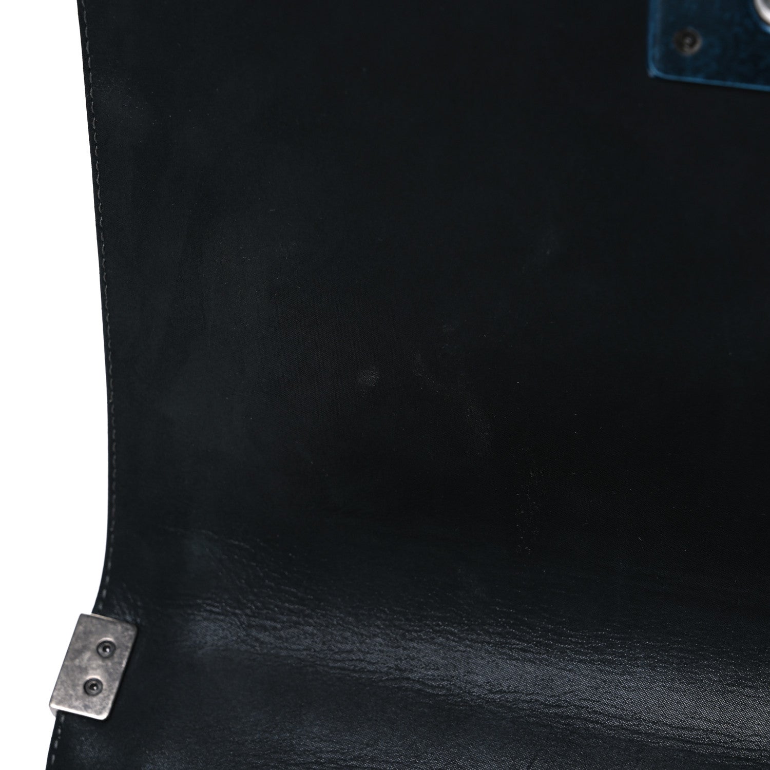 Chanel Suede Calfskin Quilted New Medium Boy Flap Black 11 of 11