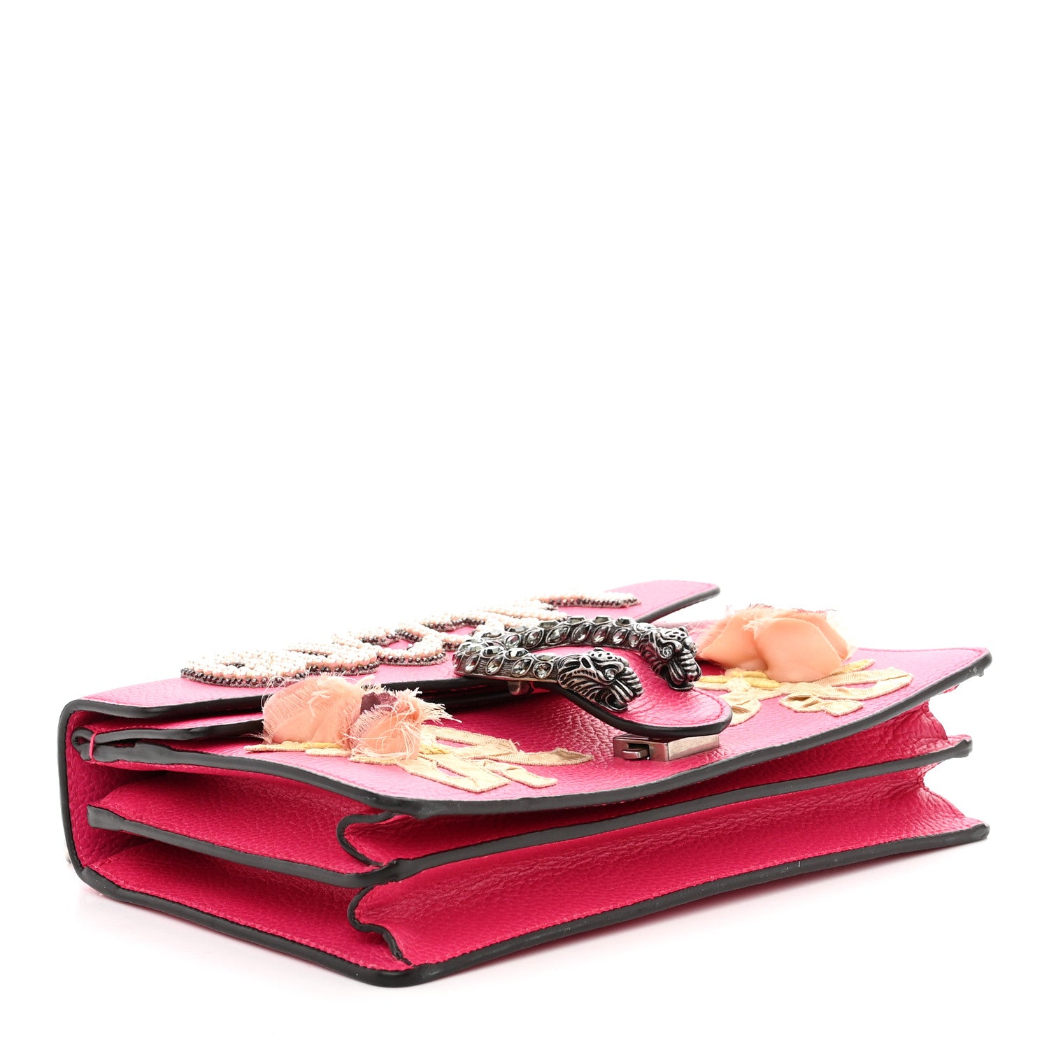 Gucci Pebbled Calfskin Embellished Guccify Small Dionysus Shoulder Bag Rosa 4 of 12
