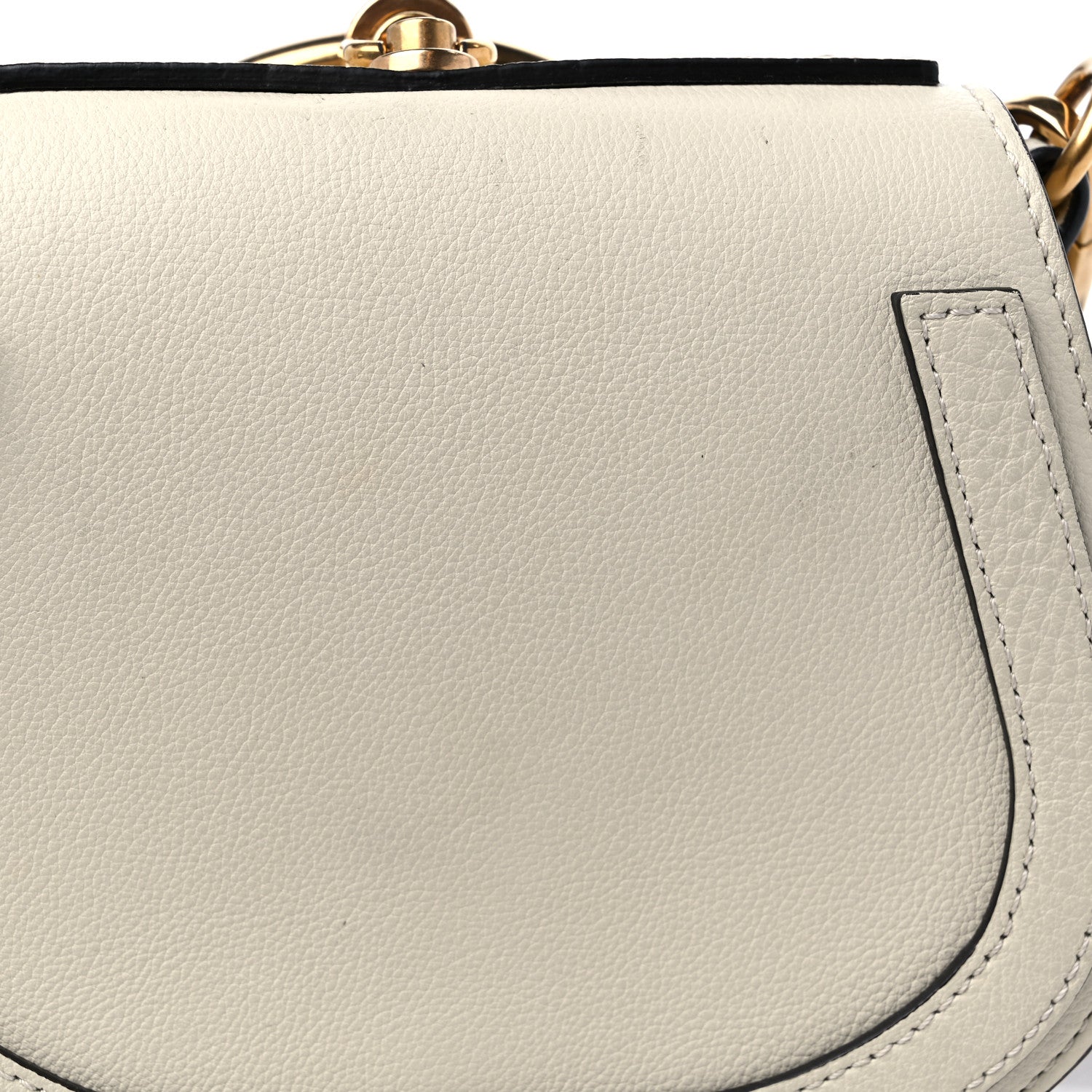 Chloe Calfskin Suede Small Nile Bracelet Bag Off White 10 of 12