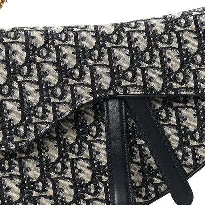 Christian Dior Oblique Saddle Bag Blue 8 of 11
