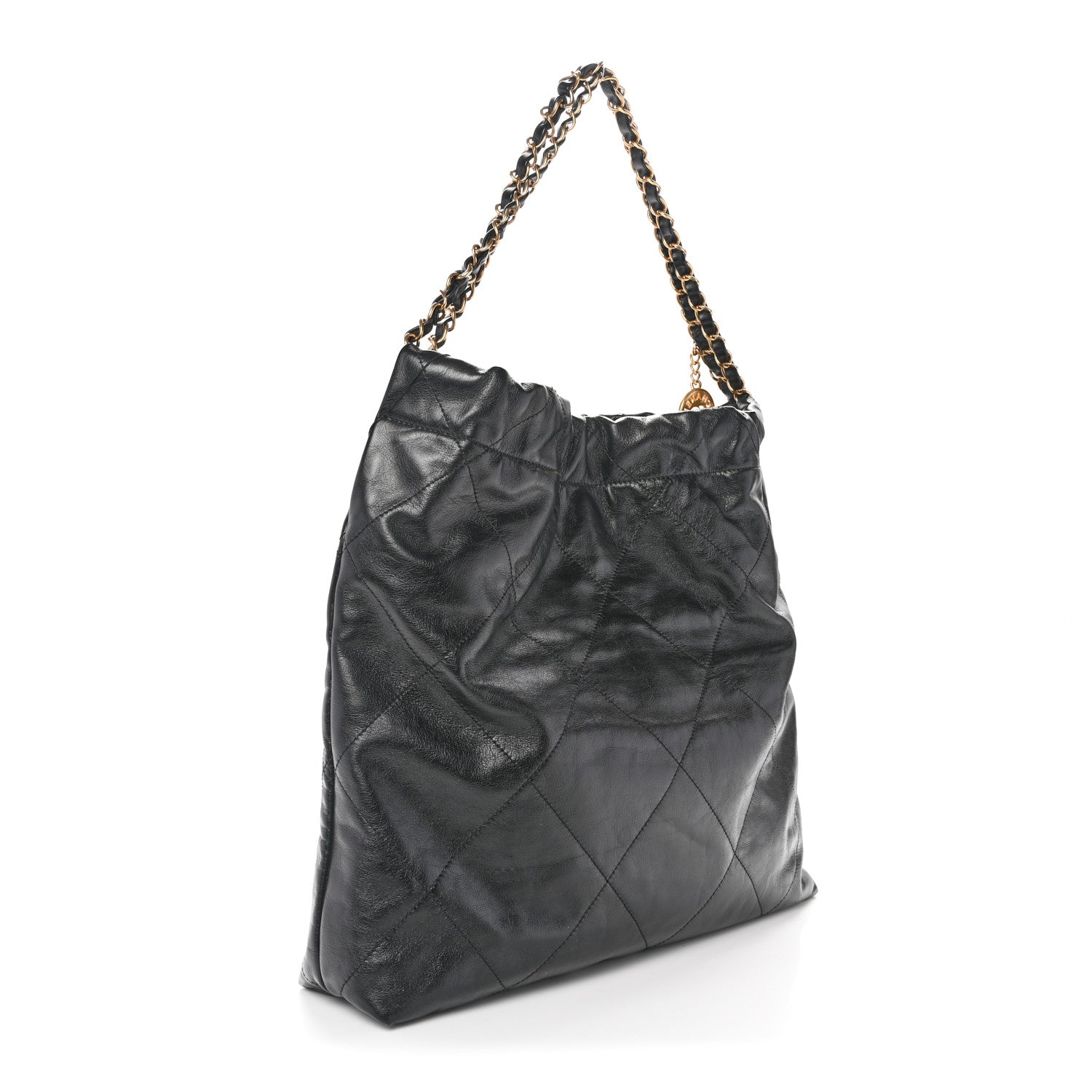 Chanel Shiny Calfskin Quilted Chanel 22 Black 4 of 12