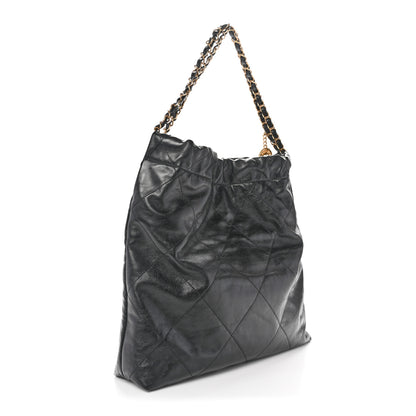 Chanel Shiny Calfskin Quilted Chanel 22 Black 4 of 12