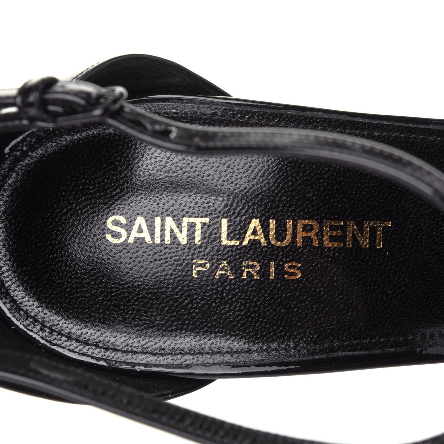Patent Calfskin Opyum 110 Sandals 41 Black