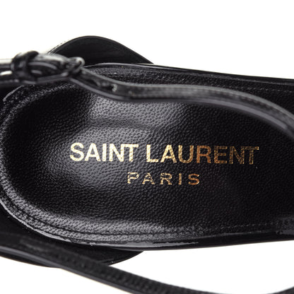Saint Laurent Patent Calfskin Opyum 110 Sandals 41 Black 8 of 13