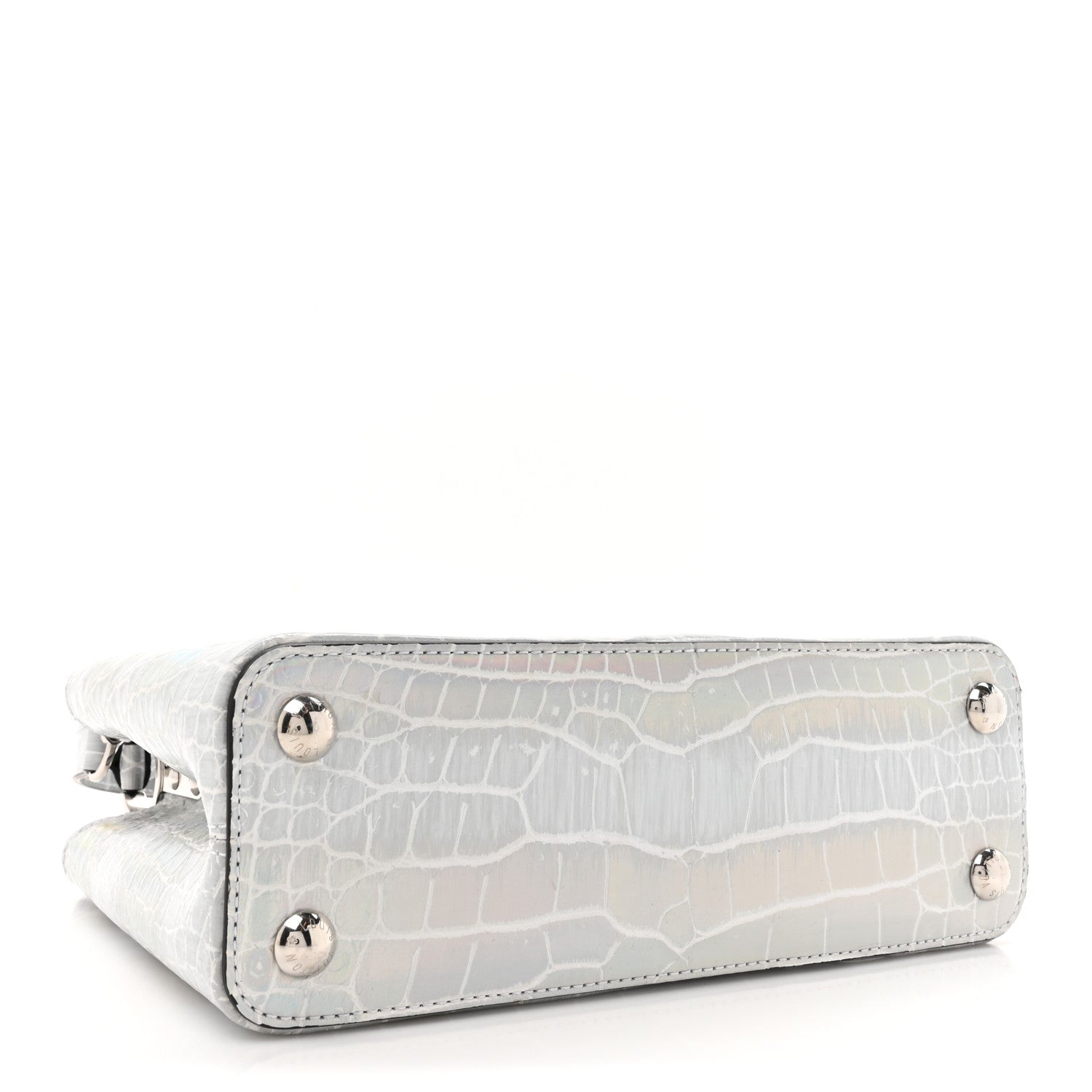 Louis Vuitton Iridescent Alligator Capucines BB Silver 4 of 14