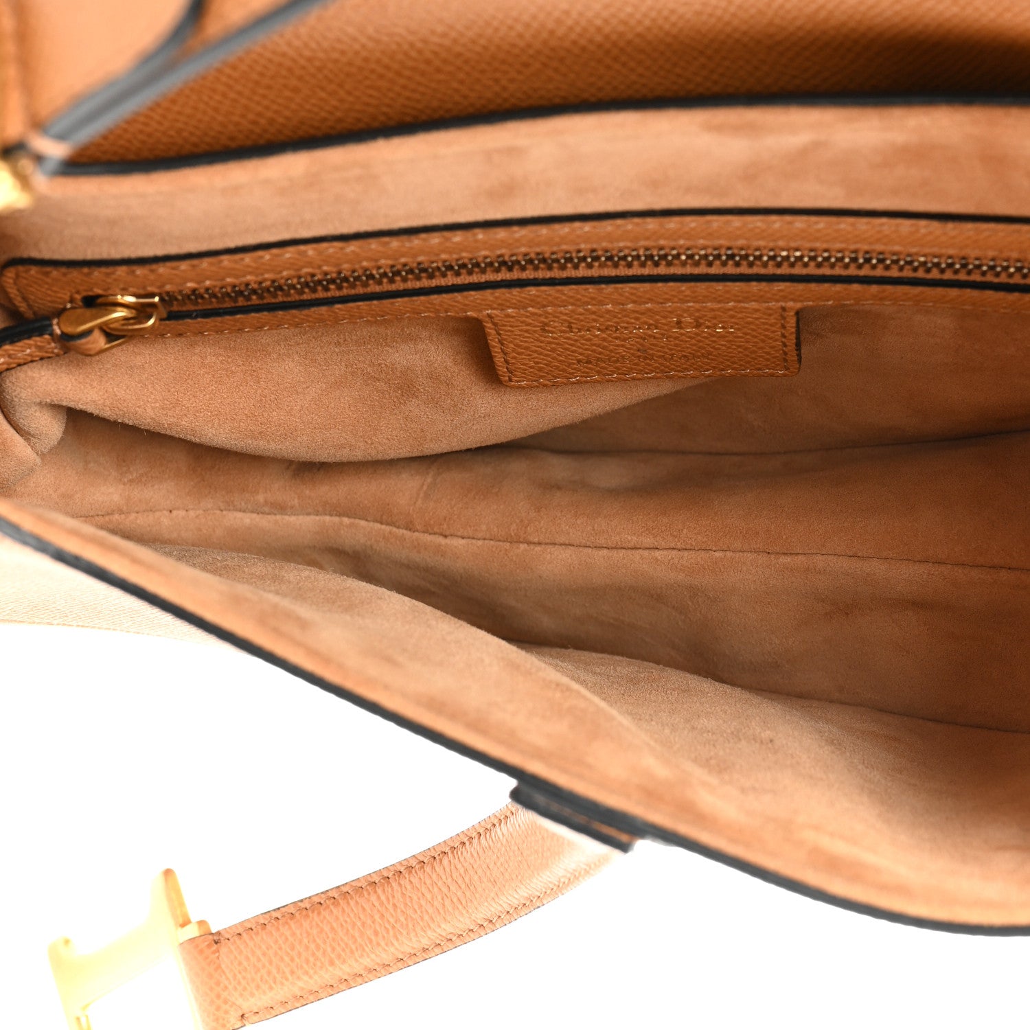 Christian Dior Grained Calfskin Saddle Bag Camello 5 of 11