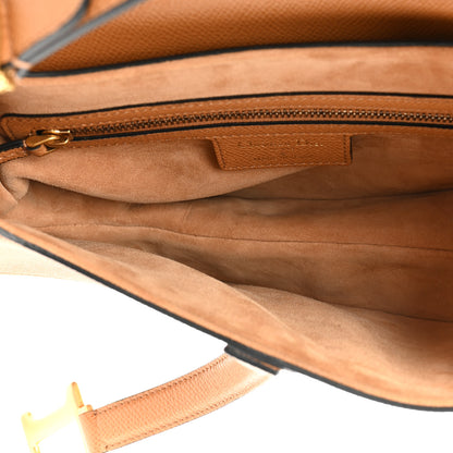 Christian Dior Grained Calfskin Saddle Bag Camello 5 of 11