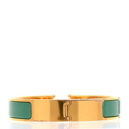 Hermes Enamel Narrow Clic Clac H Bracelet PM Vert Moderne 3 of 5