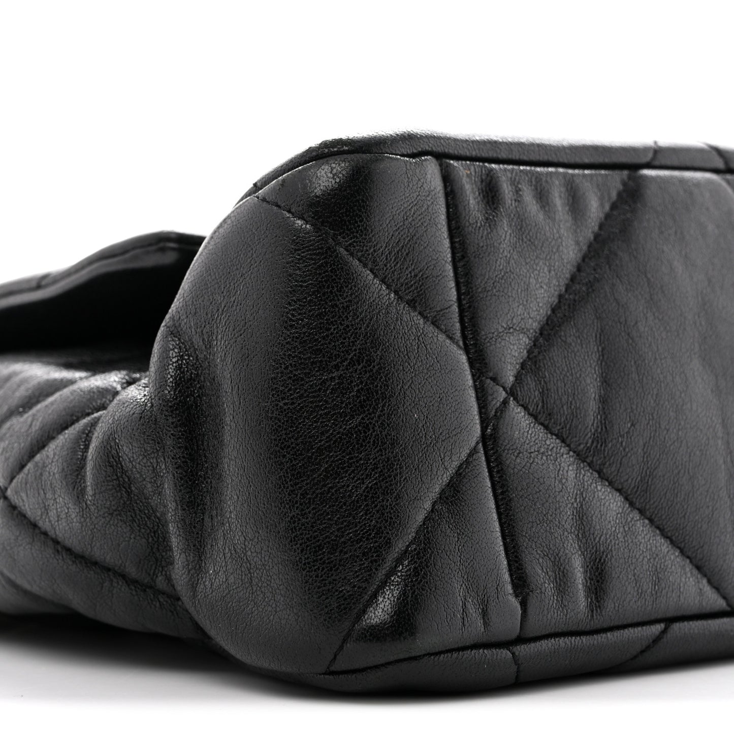 Lambskin Quilted Large Chanel 19 Flap Black