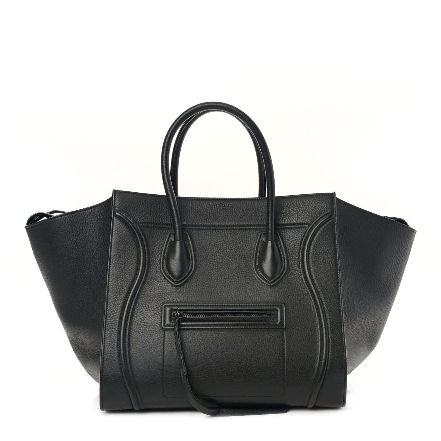 Supple Calfskin Medium Phantom Luggage Black
