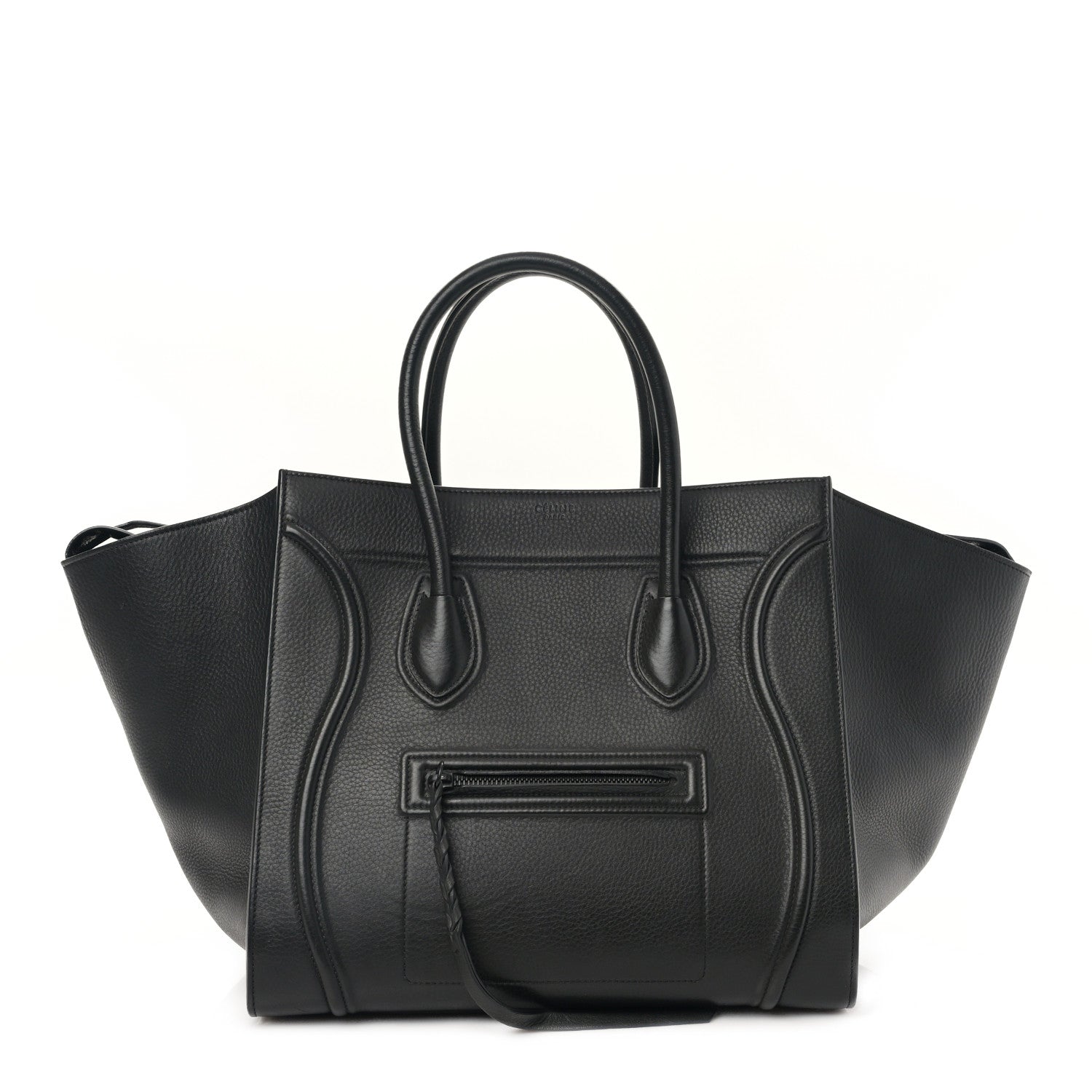 Celine Supple Calfskin Medium Phantom Luggage Black 1 of 9