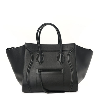 Celine Supple Calfskin Medium Phantom Luggage Black 1 of 9