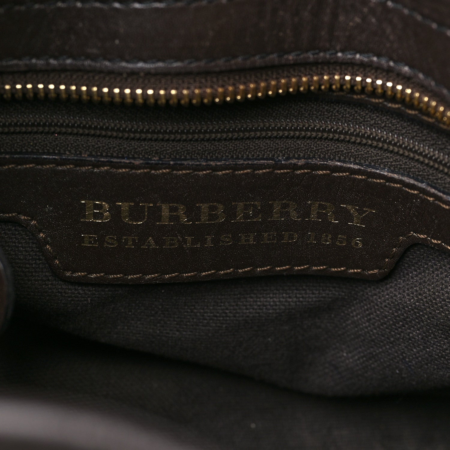 Burberry Haymarket Check Metal Stitch Lowry Dark Brown 5 of 9