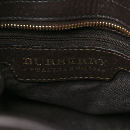 Burberry Haymarket Check Metal Stitch Lowry Dark Brown 5 of 9