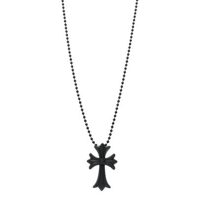Chrome Hearts Silicone Silichrome Cross Pendant Necklace Black 1 of 4