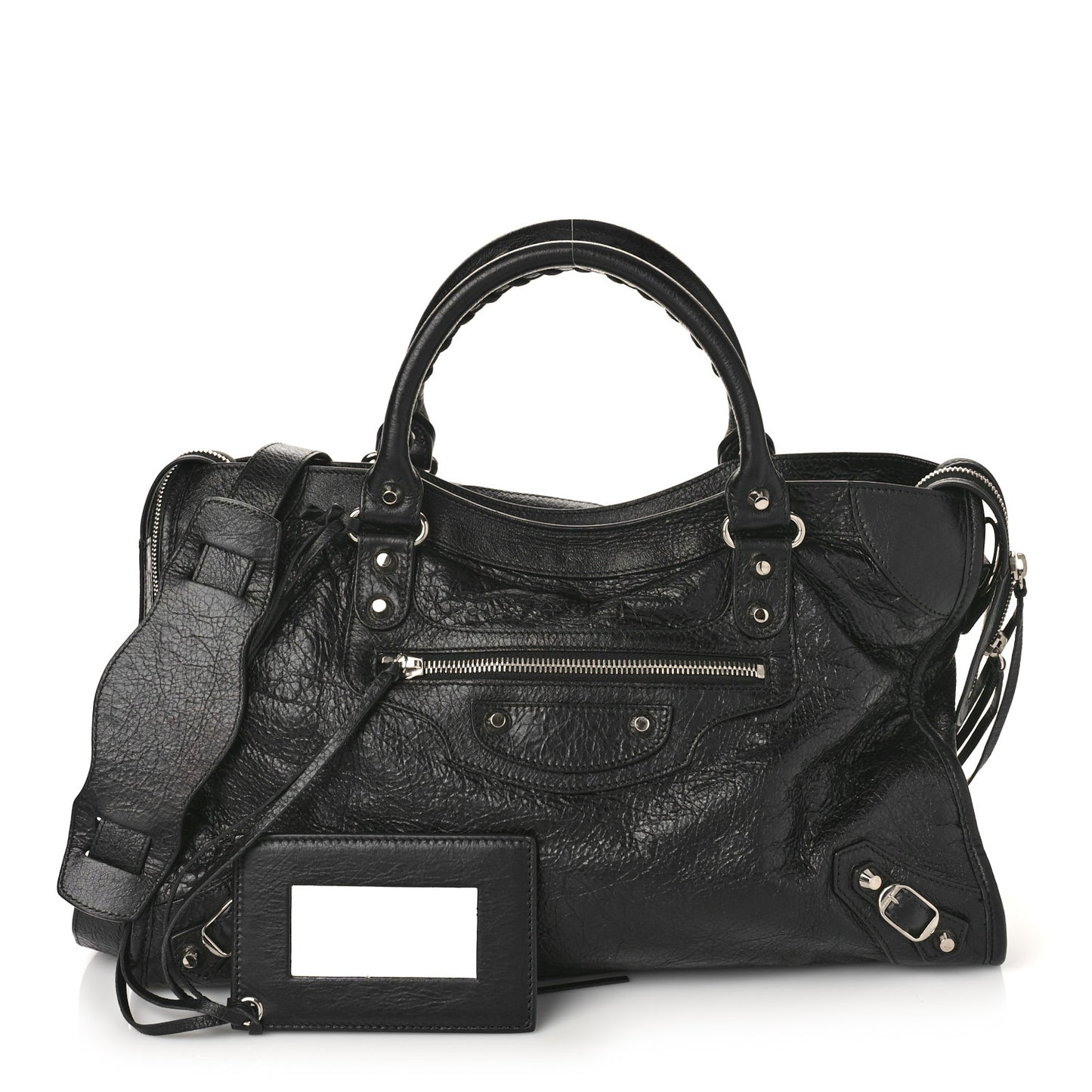 Agneau Classic Silver Hardware City Black