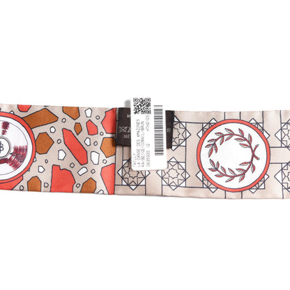 Hermes Silk La Danse Des Amazones Twilly Beige Corail Brun 2 of 6