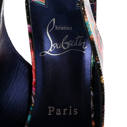 Christian Louboutin Patent Starlight Hot Chick Slingback Alta 120 Pumps 37.5 Multicolor 7 of 12