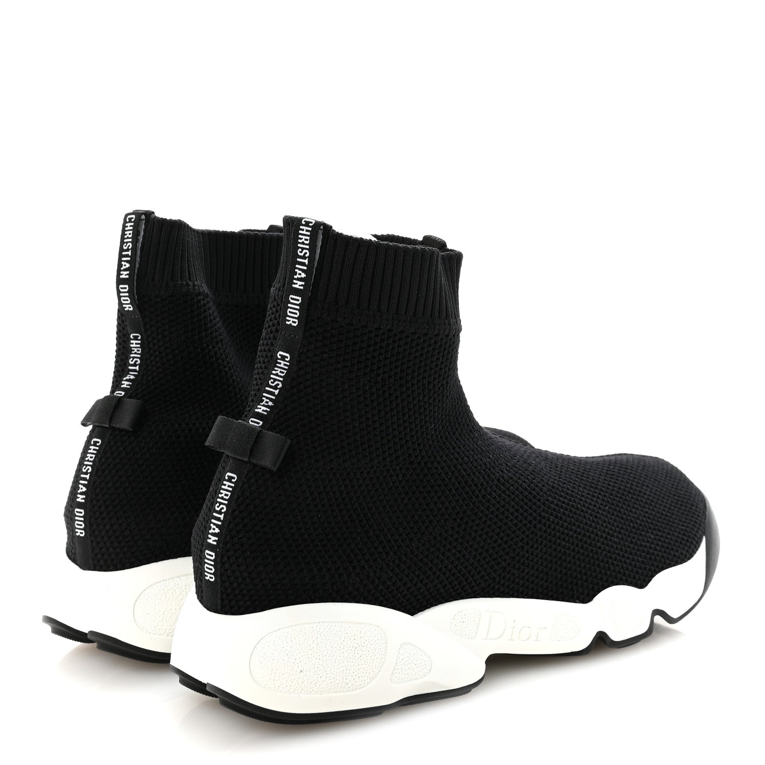 Christian Dior Technical Knit F. Two Point Zero High Top Sneakers 38.5 Black 9 of 18