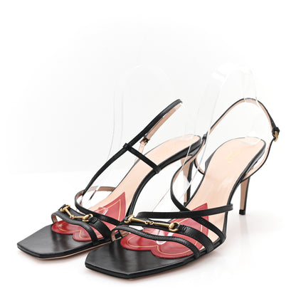 Gucci Malaga Kid Victoria Strappy Horsebit Sandals 41 Black 4 of 9